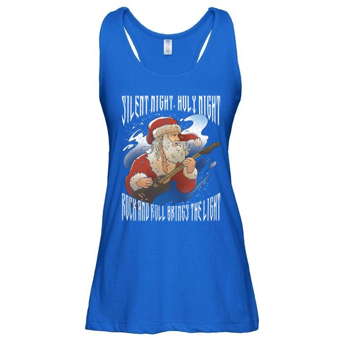 Rock Santa Guitar Guitarist Christmas Rock N Roll Great Gift Ladies Essential Flowy Tank