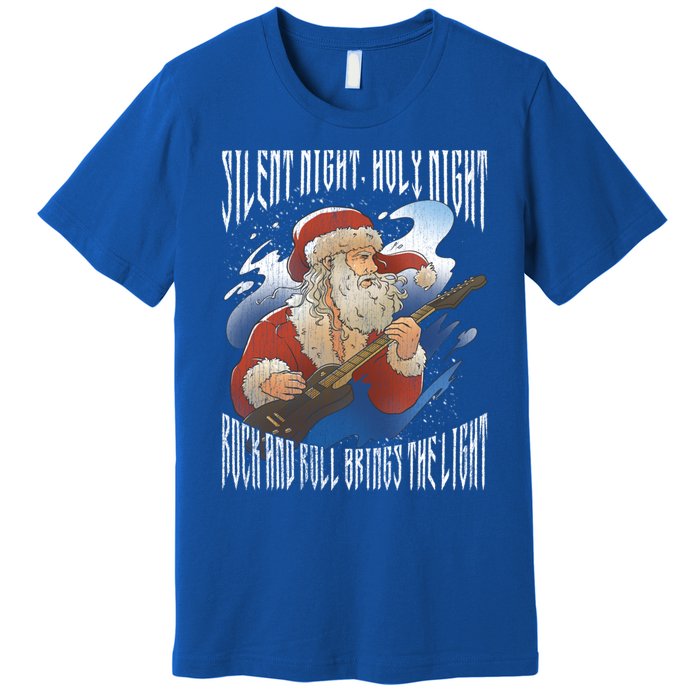 Rock Santa Guitar Guitarist Christmas Rock N Roll Great Gift Premium T-Shirt