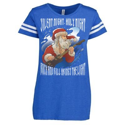 Rock Santa Guitar Guitarist Christmas Rock N Roll Great Gift Enza Ladies Jersey Football T-Shirt