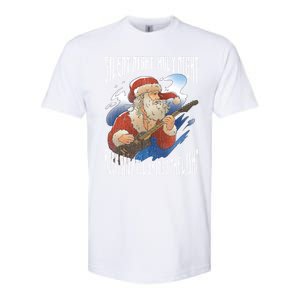 Rock Santa Guitar Guitarist Christmas Rock N Roll Great Gift Softstyle CVC T-Shirt