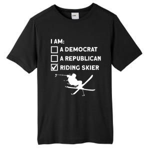 Riding Skier Gift Skiing Winter Sports Ski Mountains Skiing Meaningful Gift Tall Fusion ChromaSoft Performance T-Shirt