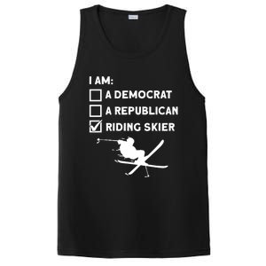 Riding Skier Gift Skiing Winter Sports Ski Mountains Skiing Meaningful Gift PosiCharge Competitor Tank