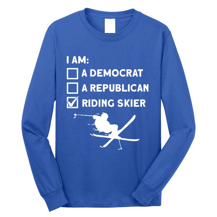 Riding Skier Gift Skiing Winter Sports Ski Mountains Skiing Meaningful Gift Long Sleeve Shirt