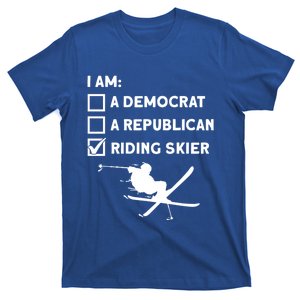 Riding Skier Gift Skiing Winter Sports Ski Mountains Skiing Meaningful Gift T-Shirt