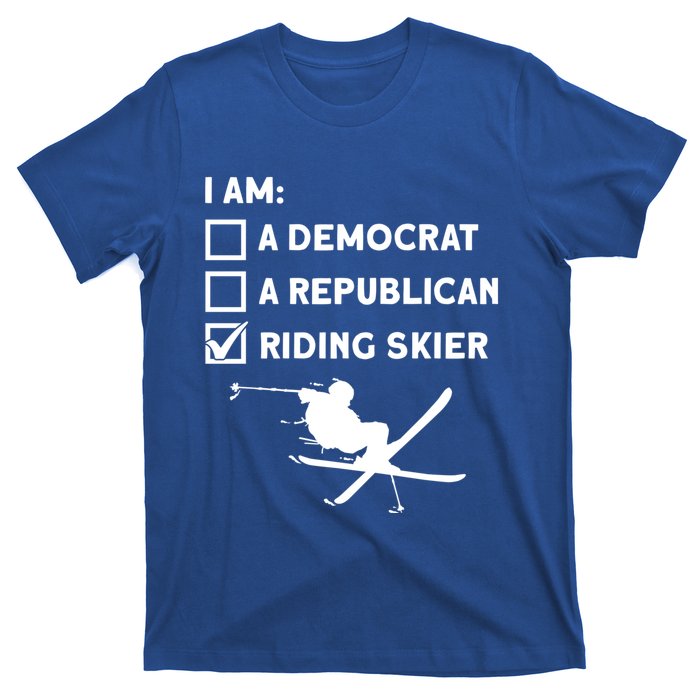 Riding Skier Gift Skiing Winter Sports Ski Mountains Skiing Meaningful Gift T-Shirt