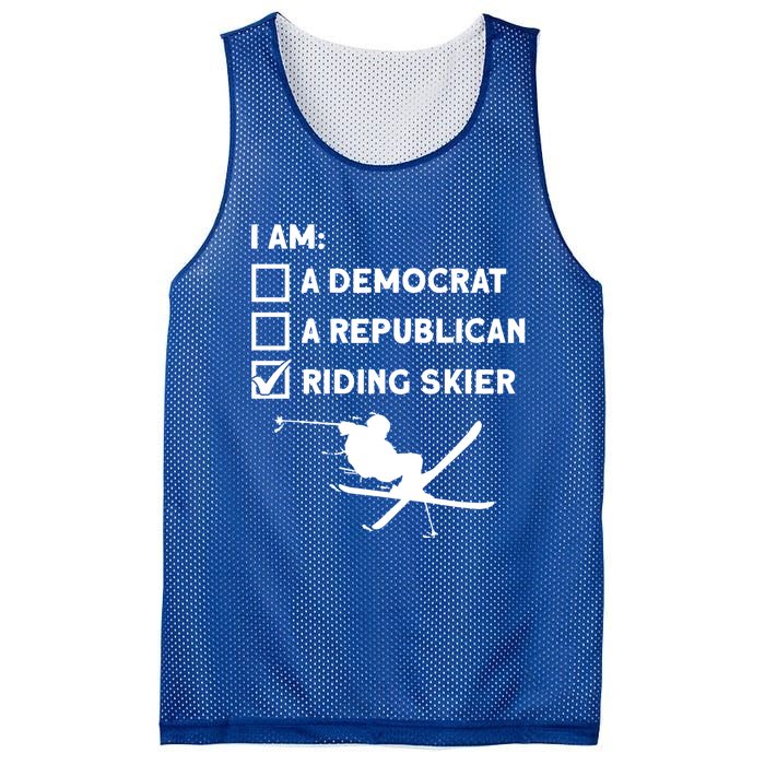 Riding Skier Gift Skiing Winter Sports Ski Mountains Skiing Meaningful Gift Mesh Reversible Basketball Jersey Tank