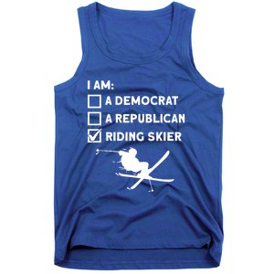 Riding Skier Gift Skiing Winter Sports Ski Mountains Skiing Meaningful Gift Tank Top