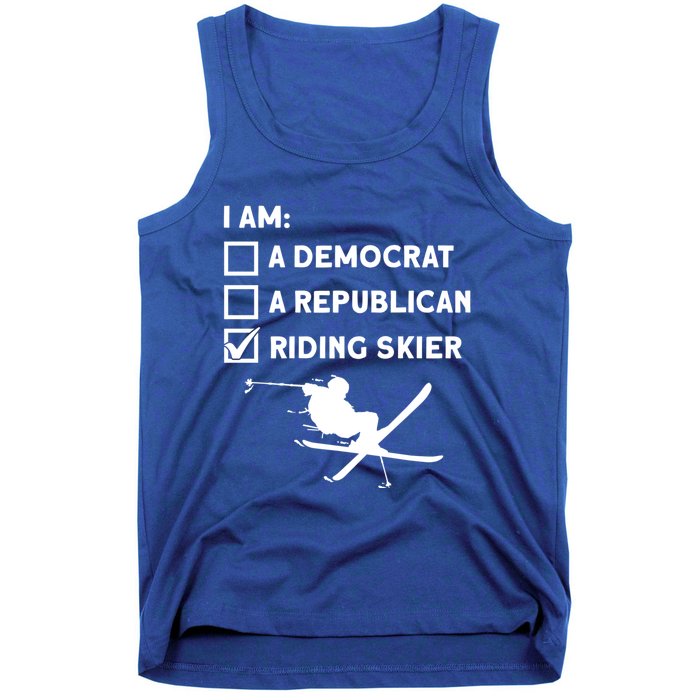 Riding Skier Gift Skiing Winter Sports Ski Mountains Skiing Meaningful Gift Tank Top