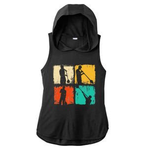 Retro Square Glassblower Glassblowing Hobbyist Ladies PosiCharge Tri-Blend Wicking Draft Hoodie Tank