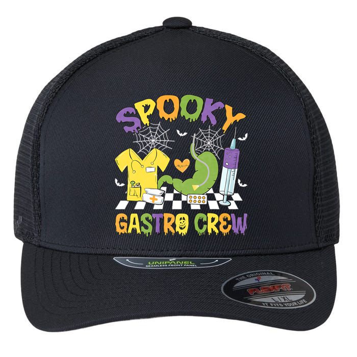 Retro Spooky Gastro Crew Gastro Nurse Halloween Costumes Flexfit Unipanel Trucker Cap