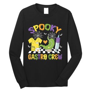 Retro Spooky Gastro Crew Gastro Nurse Halloween Costumes Long Sleeve Shirt