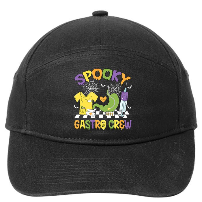 Retro Spooky Gastro Crew Gastro Nurse Halloween Costumes 7-Panel Snapback Hat