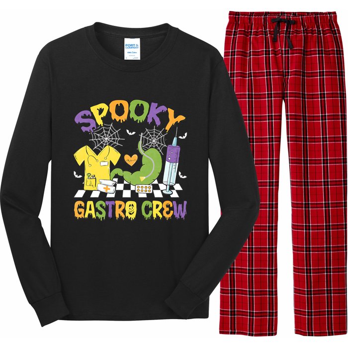 Retro Spooky Gastro Crew Gastro Nurse Halloween Costumes Long Sleeve Pajama Set