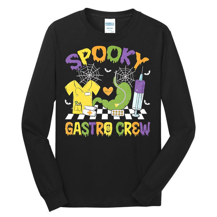 Retro Spooky Gastro Crew Gastro Nurse Halloween Costumes Tall Long Sleeve T-Shirt