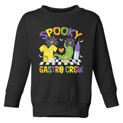 Retro Spooky Gastro Crew Gastro Nurse Halloween Costumes Toddler Sweatshirt