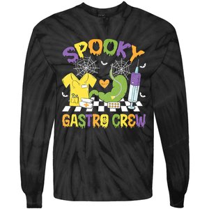 Retro Spooky Gastro Crew Gastro Nurse Halloween Costumes Tie-Dye Long Sleeve Shirt