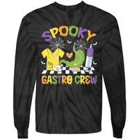 Retro Spooky Gastro Crew Gastro Nurse Halloween Costumes Tie-Dye Long Sleeve Shirt