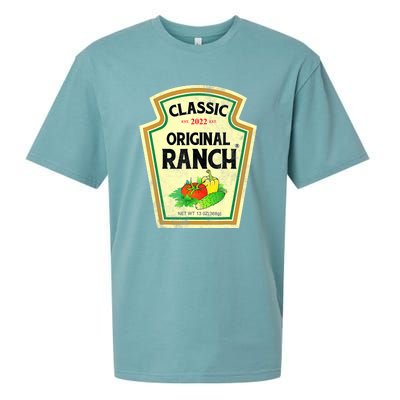 Ranch Sauce Green Salad Dressing Halloween Costume Matching Sueded Cloud Jersey T-Shirt