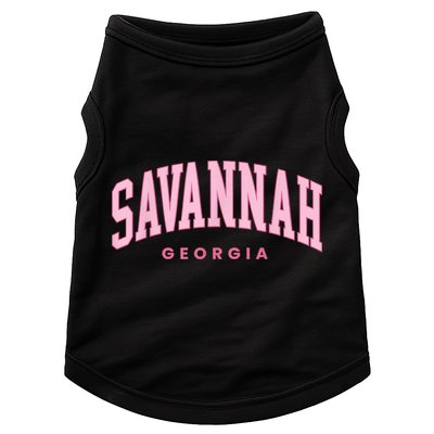 Retro Savannah Georgia Vintage Preppy Throwback Doggie Tank