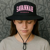 Retro Savannah Georgia Vintage Preppy Throwback Bucket Hat