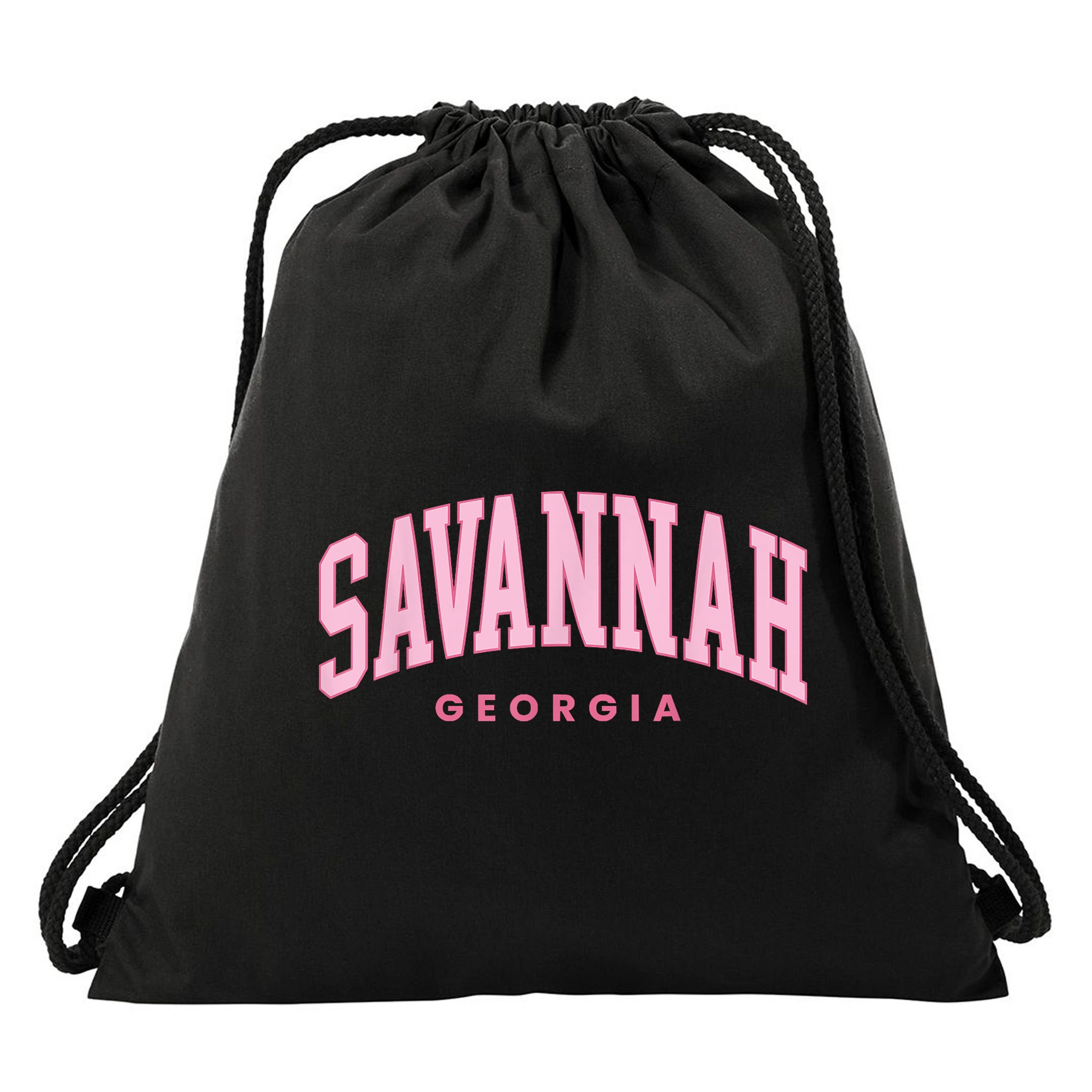 Retro Savannah Georgia Vintage Preppy Throwback Drawstring Bag