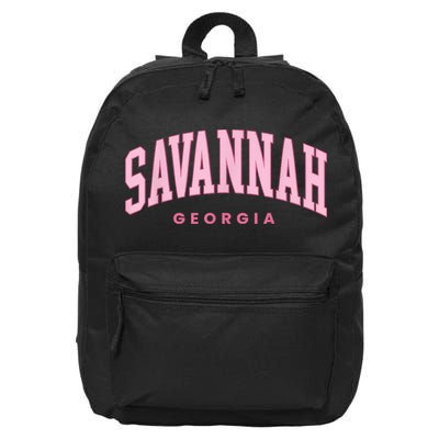 Retro Savannah Georgia Vintage Preppy Throwback 16 in Basic Backpack