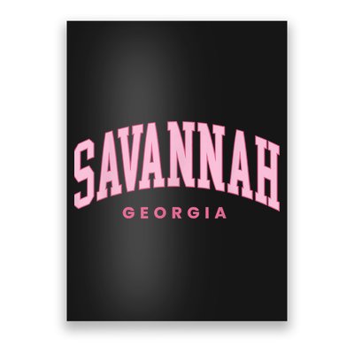Retro Savannah Georgia Vintage Preppy Throwback Poster