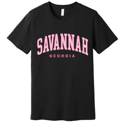 Retro Savannah Georgia Vintage Preppy Throwback Premium T-Shirt