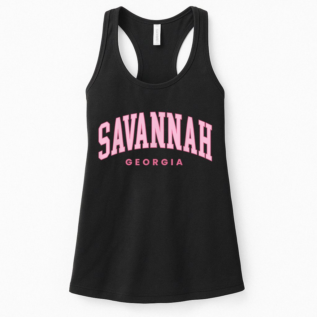 Retro Savannah Georgia Vintage Preppy Throwback Womens Tank Top