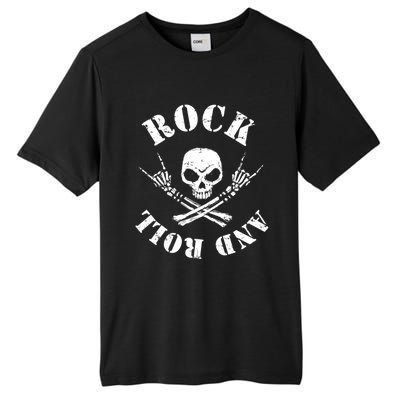 Rocker Skeleton Guitar Guy Spooky Halloween Costume Meaningful Gift Tall Fusion ChromaSoft Performance T-Shirt