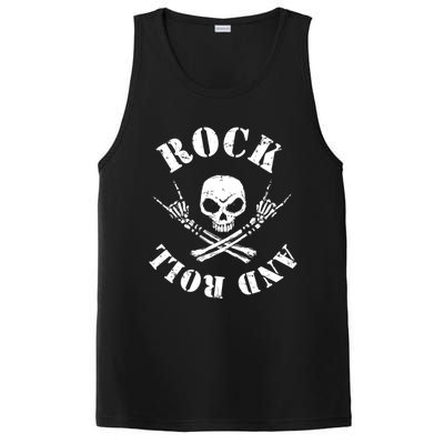 Rocker Skeleton Guitar Guy Spooky Halloween Costume Meaningful Gift PosiCharge Competitor Tank