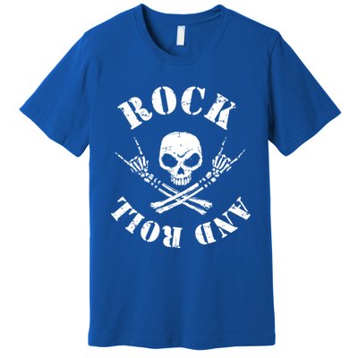 Rocker Skeleton Guitar Guy Spooky Halloween Costume Meaningful Gift Premium T-Shirt