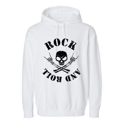 Rocker Skeleton Guitar Guy Spooky Halloween Costume Meaningful Gift Garment-Dyed Fleece Hoodie