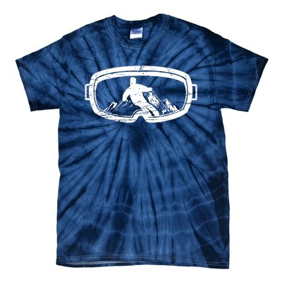 Retro Ski Goggles For An Alpine Skier Tie-Dye T-Shirt