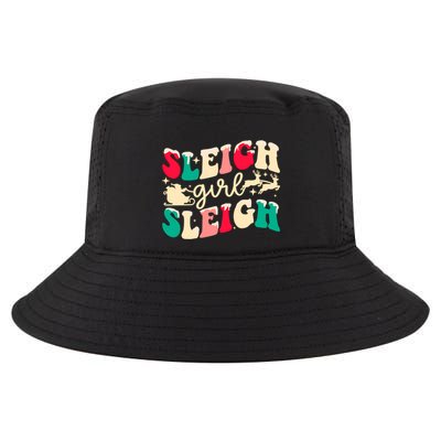 Retro Sleigh Girl Sleigh Christmas Xmas Holiday Sweatshirt Cool Comfort Performance Bucket Hat