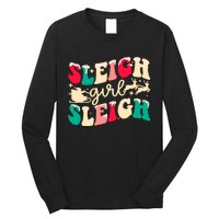 Retro Sleigh Girl Sleigh Christmas Xmas Holiday Sweatshirt Long Sleeve Shirt