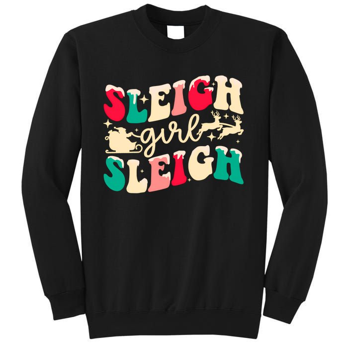 Retro Sleigh Girl Sleigh Christmas Xmas Holiday Sweatshirt Sweatshirt