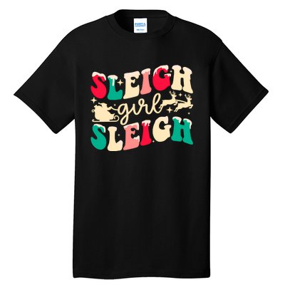 Retro Sleigh Girl Sleigh Christmas Xmas Holiday Sweatshirt Tall T-Shirt