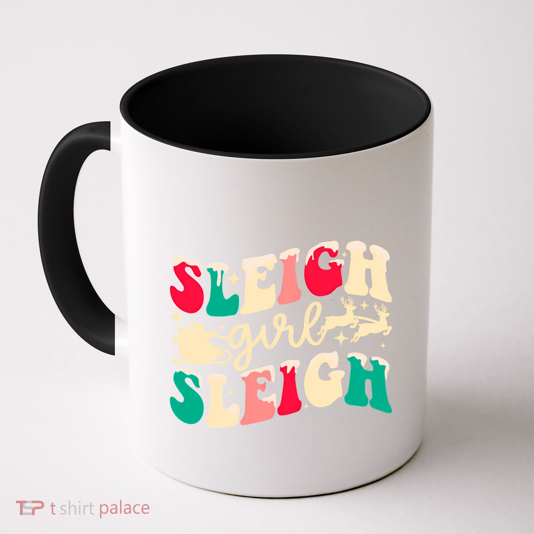 Retro Sleigh Girl Sleigh Christmas Xmas Holiday Sweatshirt Mug