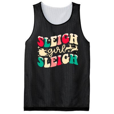 Retro Sleigh Girl Sleigh Christmas Xmas Holiday Sweatshirt Mesh Reversible Basketball Jersey Tank