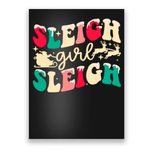 Retro Sleigh Girl Sleigh Christmas Xmas Holiday Sweatshirt Poster