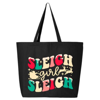 Retro Sleigh Girl Sleigh Christmas Xmas Holiday Sweatshirt 25L Jumbo Tote