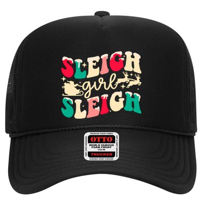Retro Sleigh Girl Sleigh Christmas Xmas Holiday Sweatshirt Trucker Hat