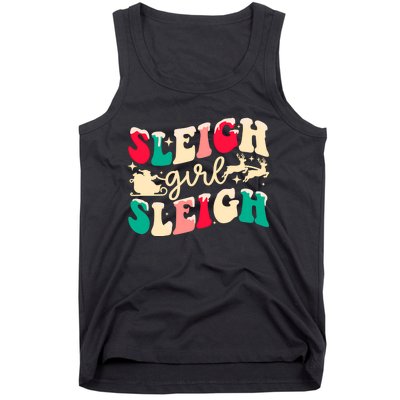 Retro Sleigh Girl Sleigh Christmas Xmas Holiday Sweatshirt Tank Top