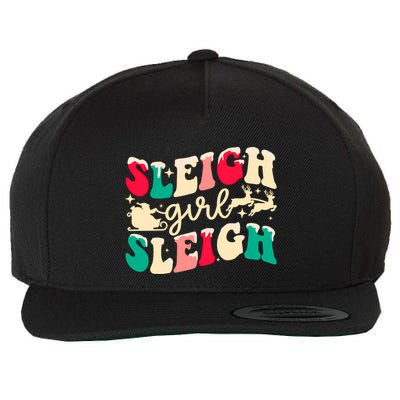 Retro Sleigh Girl Sleigh Christmas Xmas Holiday Sweatshirt Wool Snapback Cap