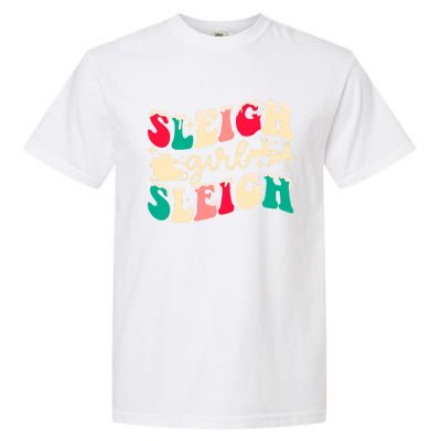 Retro Sleigh Girl Sleigh Christmas Xmas Holiday Sweatshirt Garment-Dyed Heavyweight T-Shirt