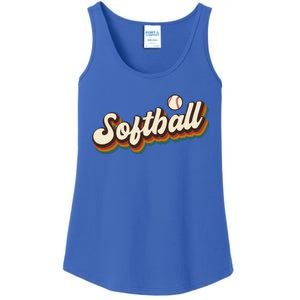 Retro Softball Graphic Softball Gift Ladies Essential Tank