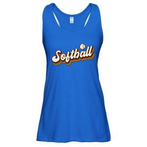 Retro Softball Graphic Softball Gift Ladies Essential Flowy Tank