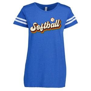 Retro Softball Graphic Softball Gift Enza Ladies Jersey Football T-Shirt