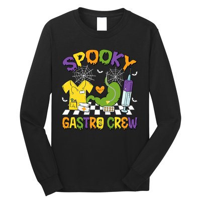 Retro Spooky Gastro Crew Gastro Nurse Halloween Long Sleeve Shirt